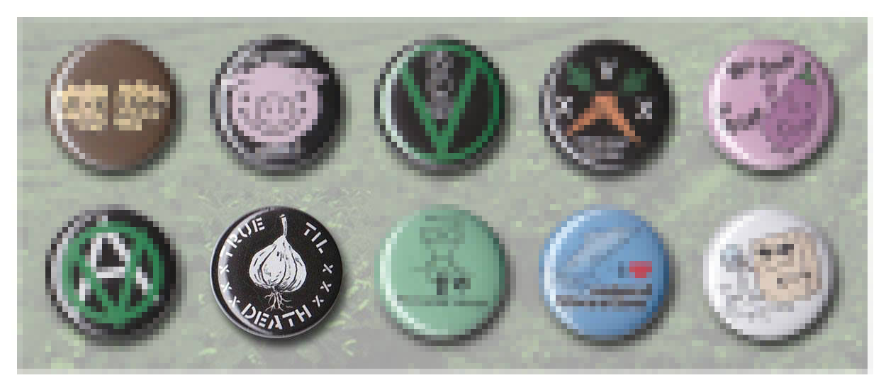 Matt Gauck - Design 07 - True Til Death Garlic 1" button (image for) Matt Gauck - Design 07 - True Til Death Garlic 1" button